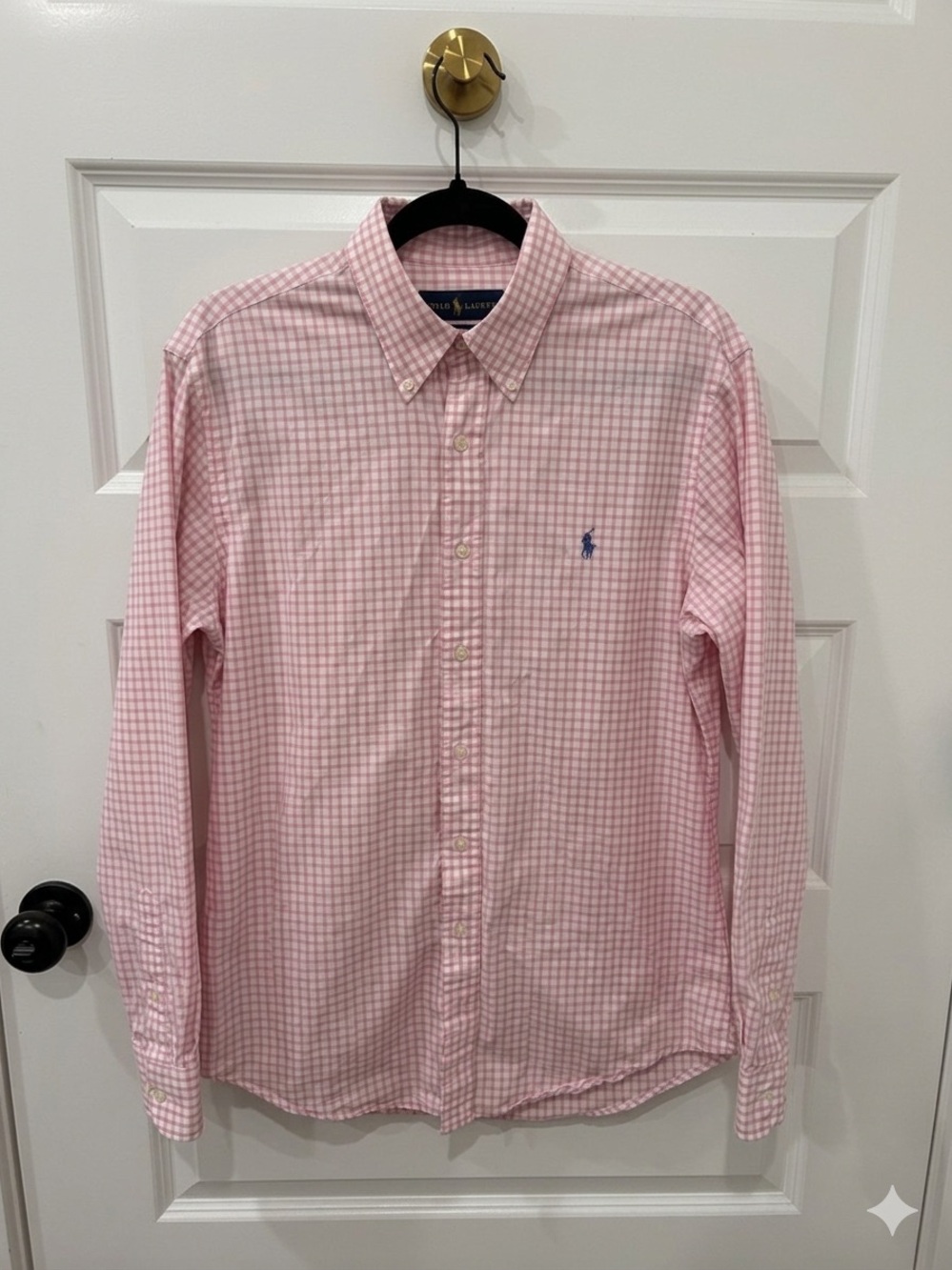 Polo Ralph Lauren Classic Fit Gingham Oxford – Rose Pink